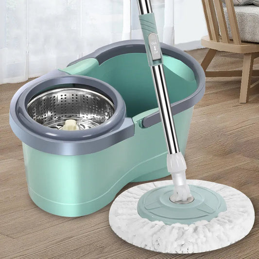 Automatic Spin Floor Cleaning Microfiber Pads Bucket Magic Mop