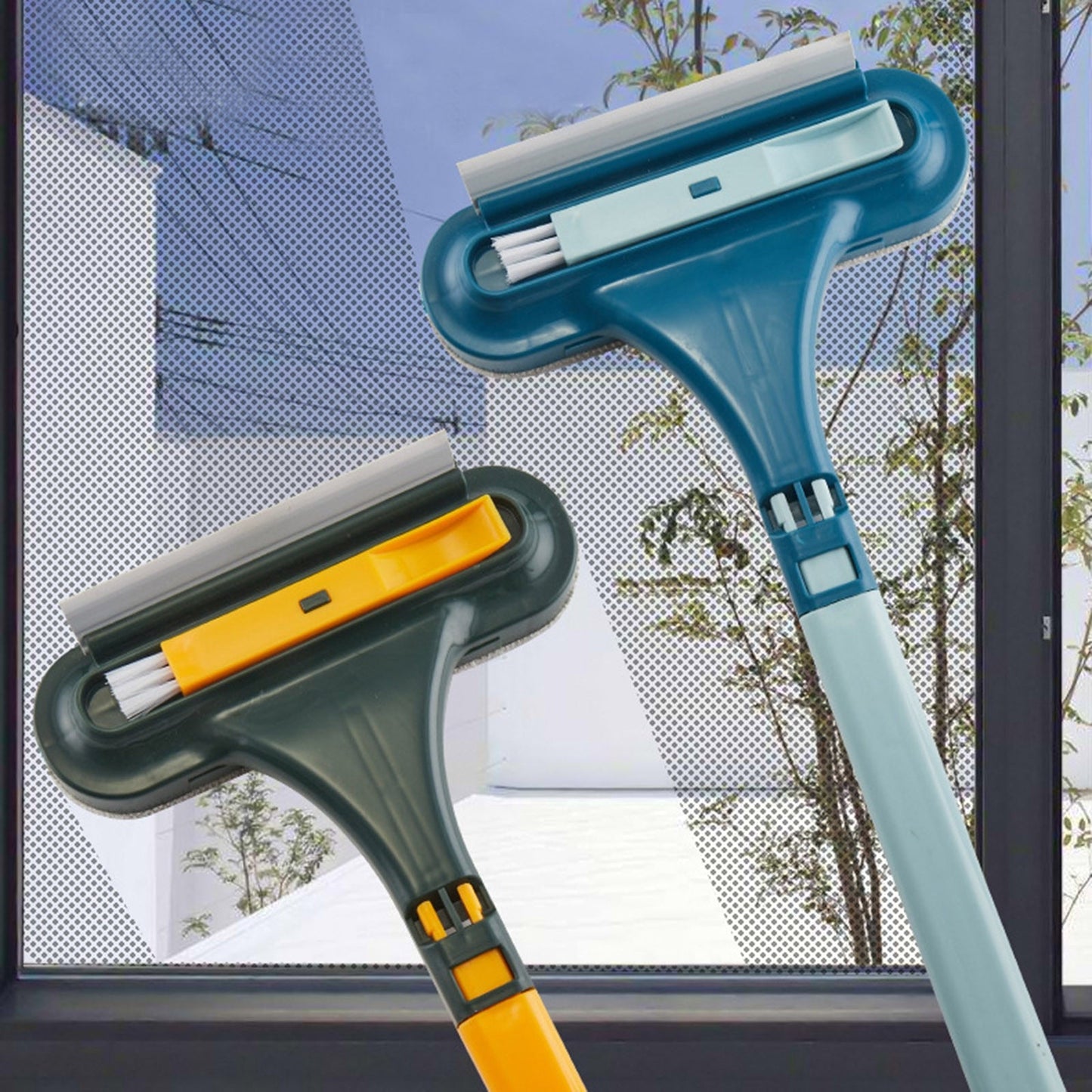Dry Extendable Glass Brushes With Mini Window Gap Washing Tools