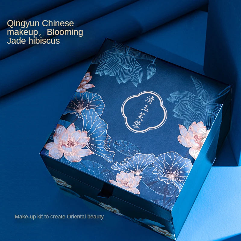 Chinese Style Jade Hibiscus Make Up Gift Box