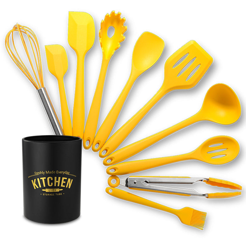 10PCS Food Grade Yellow Cooking Utensils Set